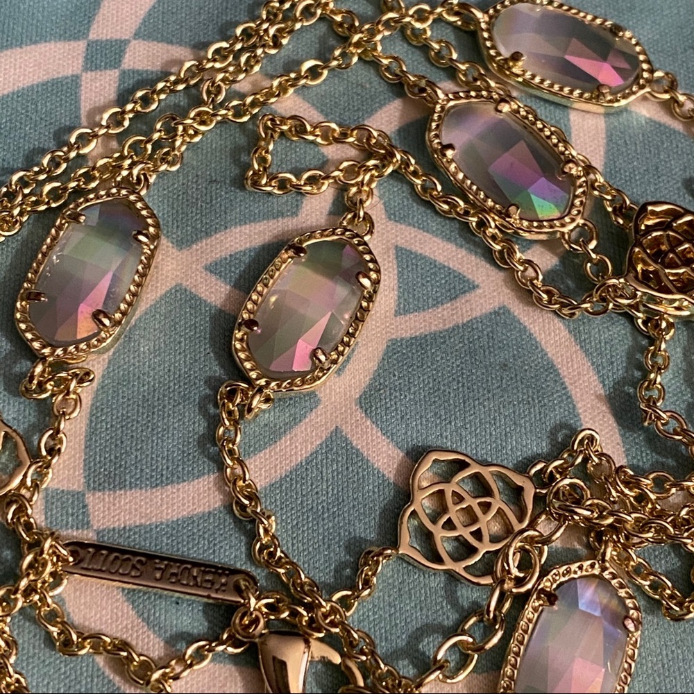 Kendra Scott gold/iridescent slate Sonya/Sonia